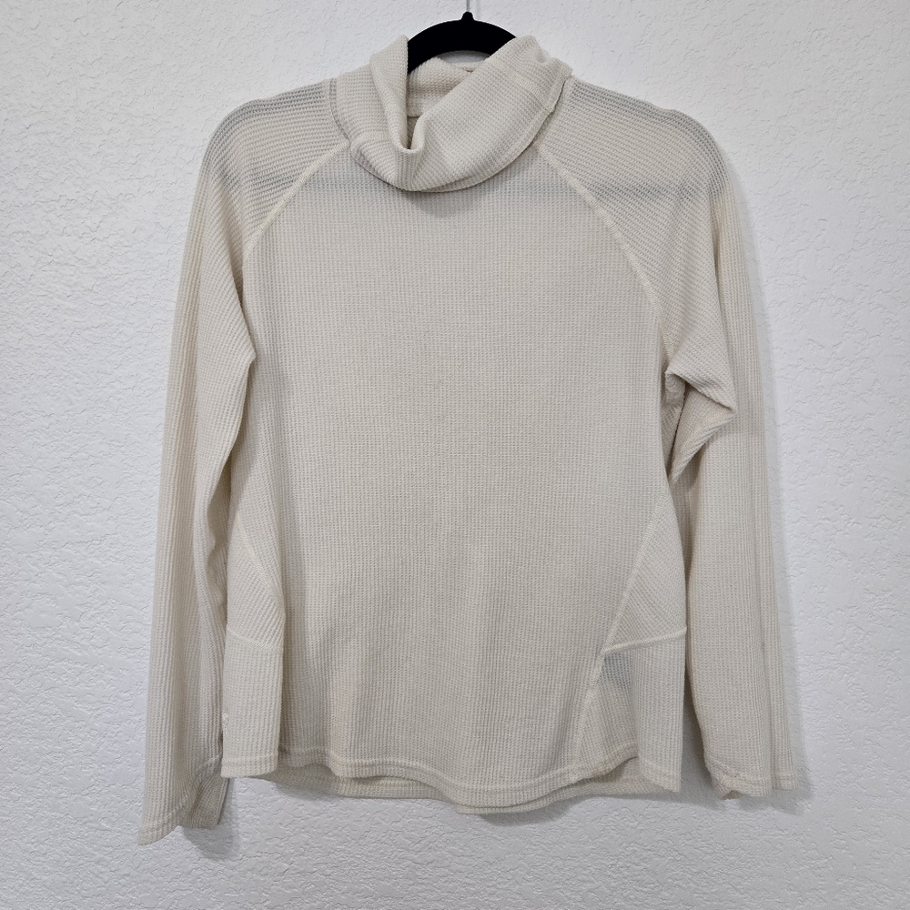 Kuhl Ivory Long Sleeve Waffle Knit Thermal Top S Base Layer Lightweight